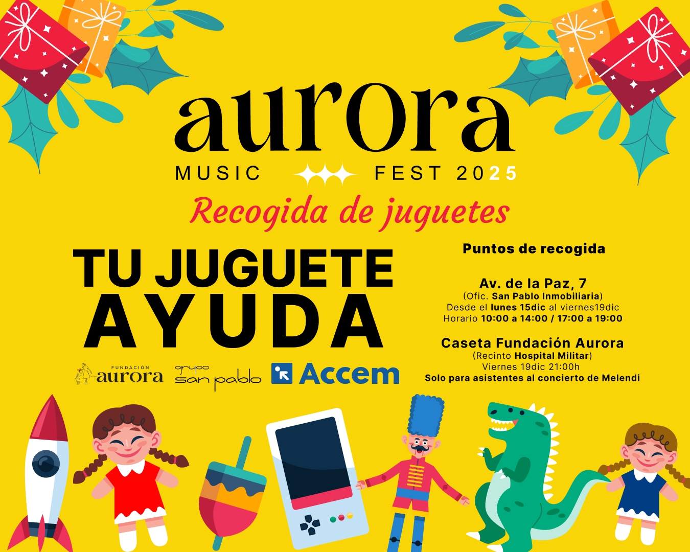 Recogida Solidaria juguetes con ACCEM y Fundación Aurora